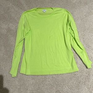J. Crew Teddie Sweater Neon Green Size L